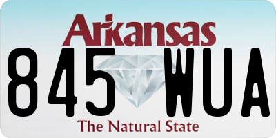 AR license plate 845WUA