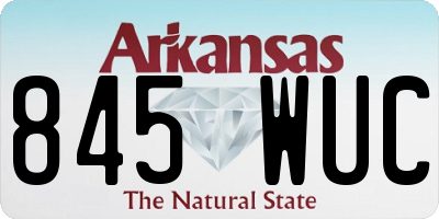 AR license plate 845WUC