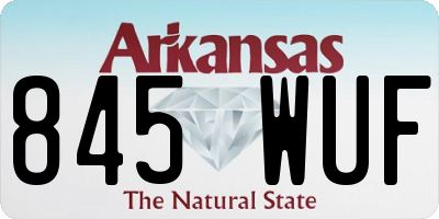 AR license plate 845WUF