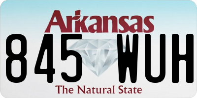 AR license plate 845WUH