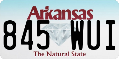 AR license plate 845WUI