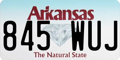 AR license plate 845WUJ