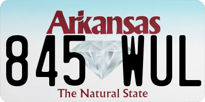 AR license plate 845WUL