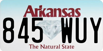 AR license plate 845WUY