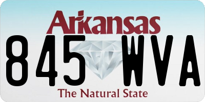 AR license plate 845WVA