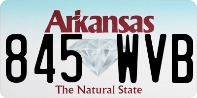 AR license plate 845WVB