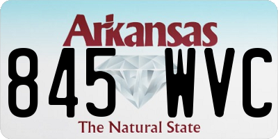 AR license plate 845WVC