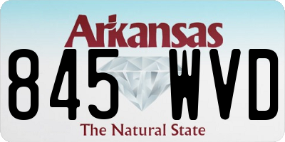 AR license plate 845WVD