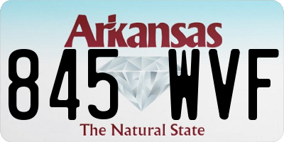 AR license plate 845WVF