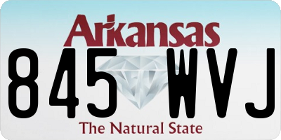AR license plate 845WVJ