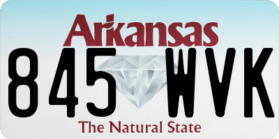 AR license plate 845WVK