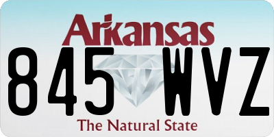 AR license plate 845WVZ