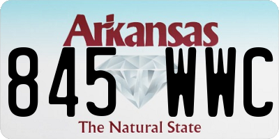 AR license plate 845WWC