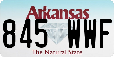 AR license plate 845WWF