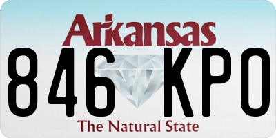 AR license plate 846KPO