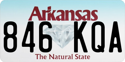 AR license plate 846KQA
