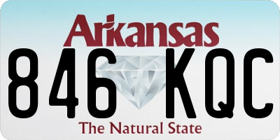 AR license plate 846KQC