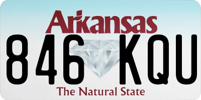 AR license plate 846KQU