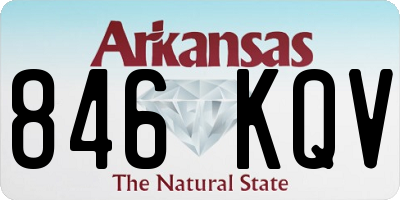 AR license plate 846KQV