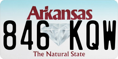 AR license plate 846KQW