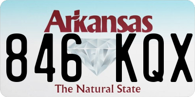 AR license plate 846KQX