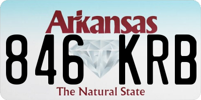 AR license plate 846KRB