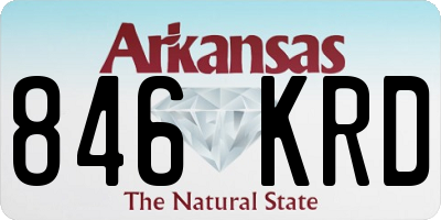 AR license plate 846KRD