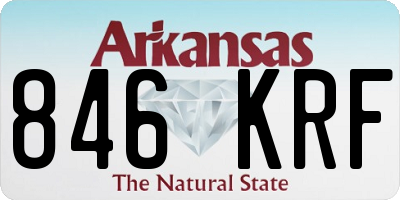 AR license plate 846KRF