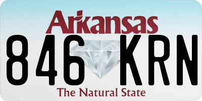 AR license plate 846KRN