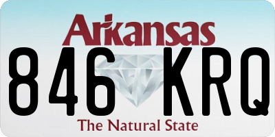 AR license plate 846KRQ