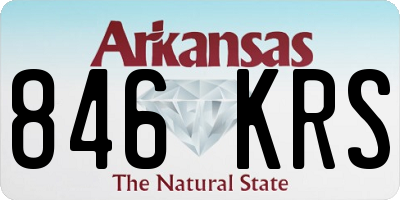 AR license plate 846KRS
