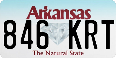 AR license plate 846KRT