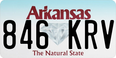 AR license plate 846KRV