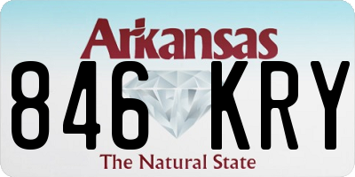 AR license plate 846KRY