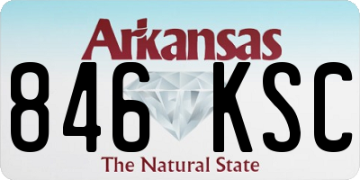 AR license plate 846KSC
