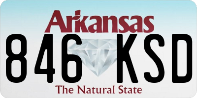 AR license plate 846KSD
