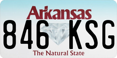 AR license plate 846KSG