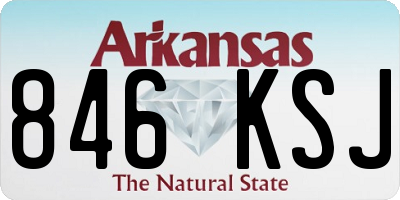 AR license plate 846KSJ