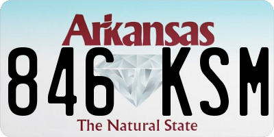 AR license plate 846KSM