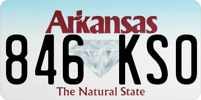 AR license plate 846KSO
