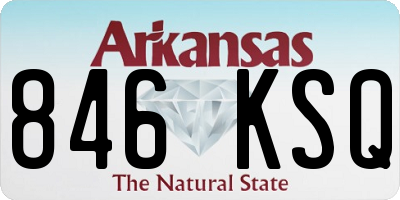 AR license plate 846KSQ