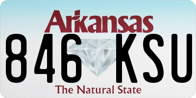 AR license plate 846KSU