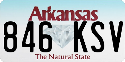 AR license plate 846KSV