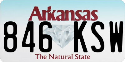AR license plate 846KSW