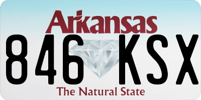 AR license plate 846KSX