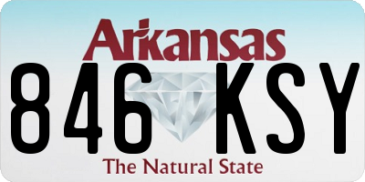 AR license plate 846KSY
