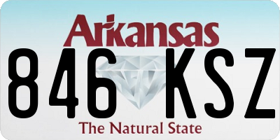 AR license plate 846KSZ