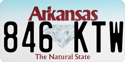 AR license plate 846KTW