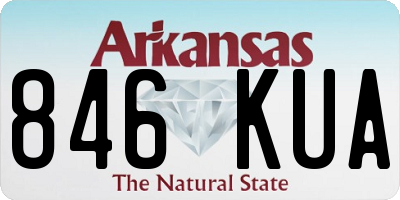 AR license plate 846KUA