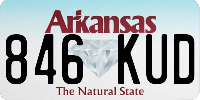 AR license plate 846KUD
